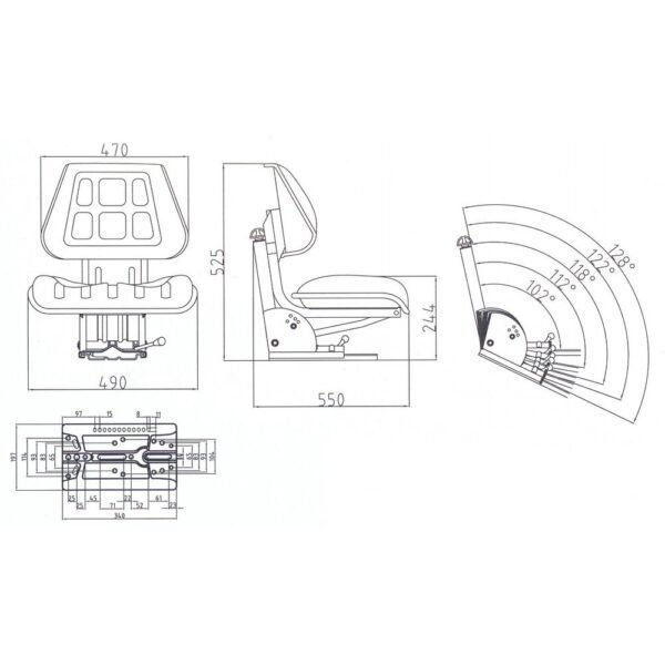 Siège de tracteur / siège de tracteur