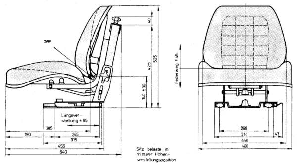 seat T6d Siège de tracteur / siège de tracteur